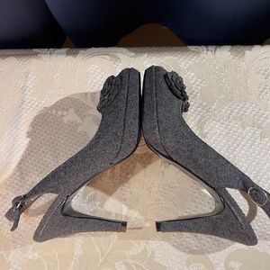 Grey wool shoes by Fioni.  7.5